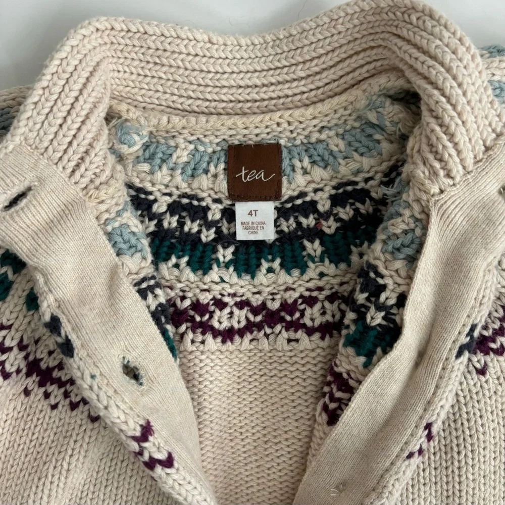 Tea Collection Fall‎ Floral Dress & Fair Isle Sweater Set Bundle - Size 4 / 4T